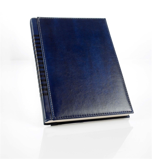 Notesbog - Notesbøger blå italiensk kunstlæder model 5th. Avenue